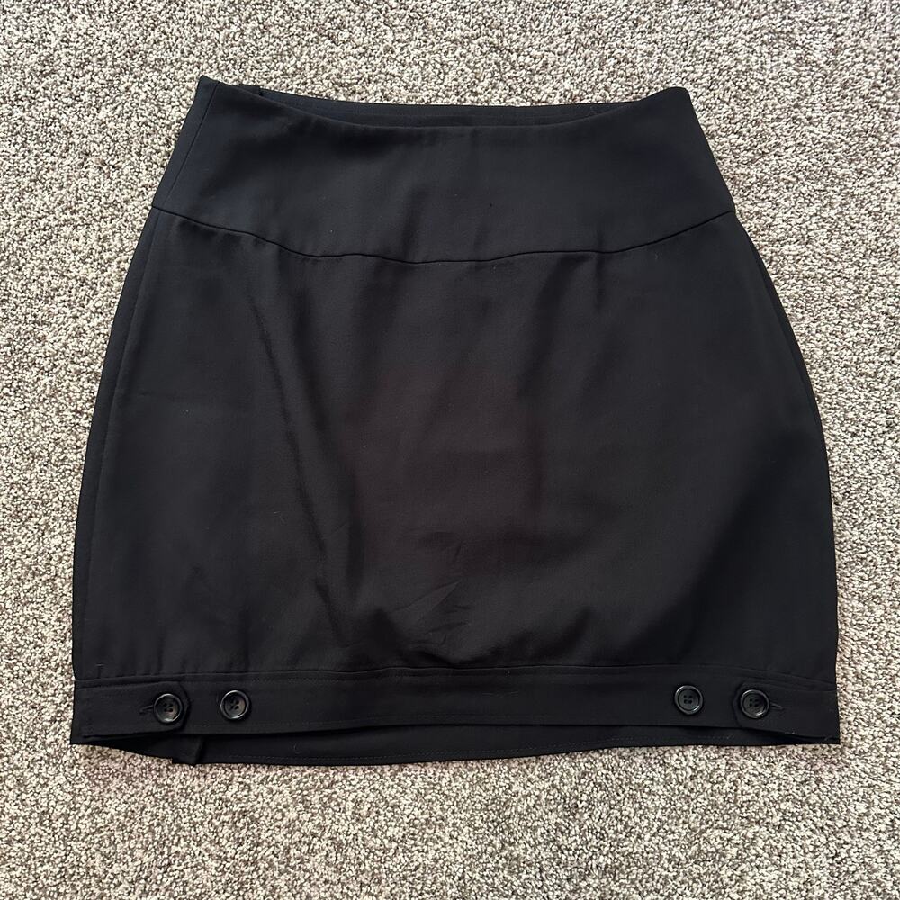 Billtornade black wool blend mini skirt size 38 - Picture 3 of 9